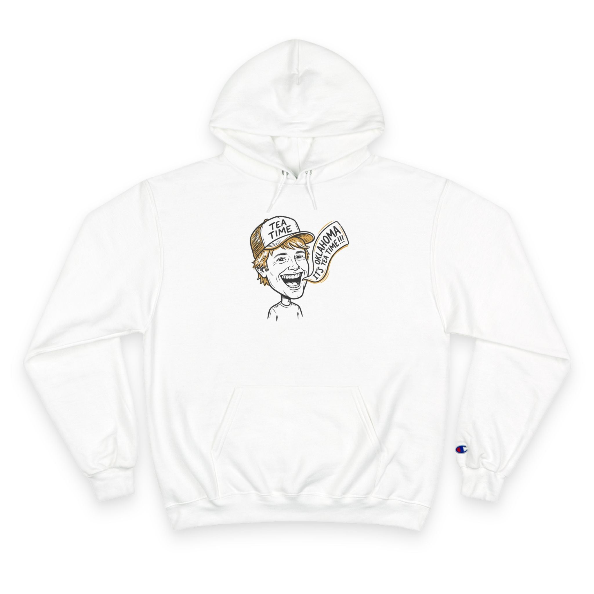 Champion Hoodie — Vintage Cartoon ‘Tea Time’ Graphic Pullover